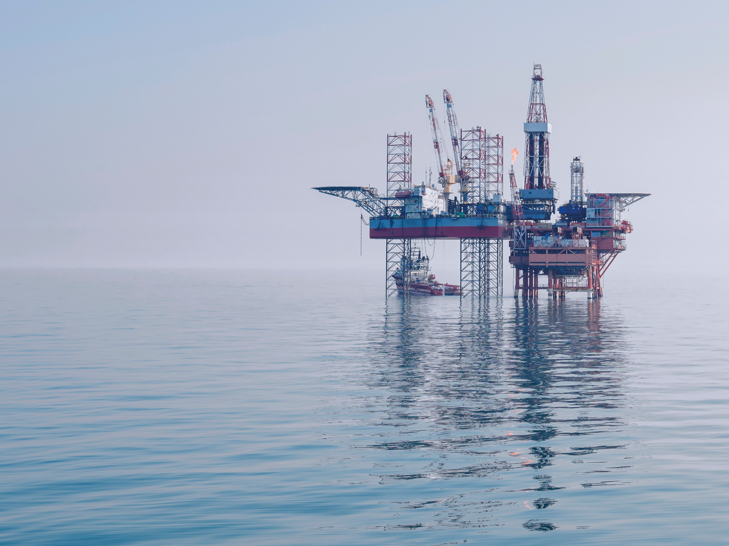 Offshore oil rig in east China sea